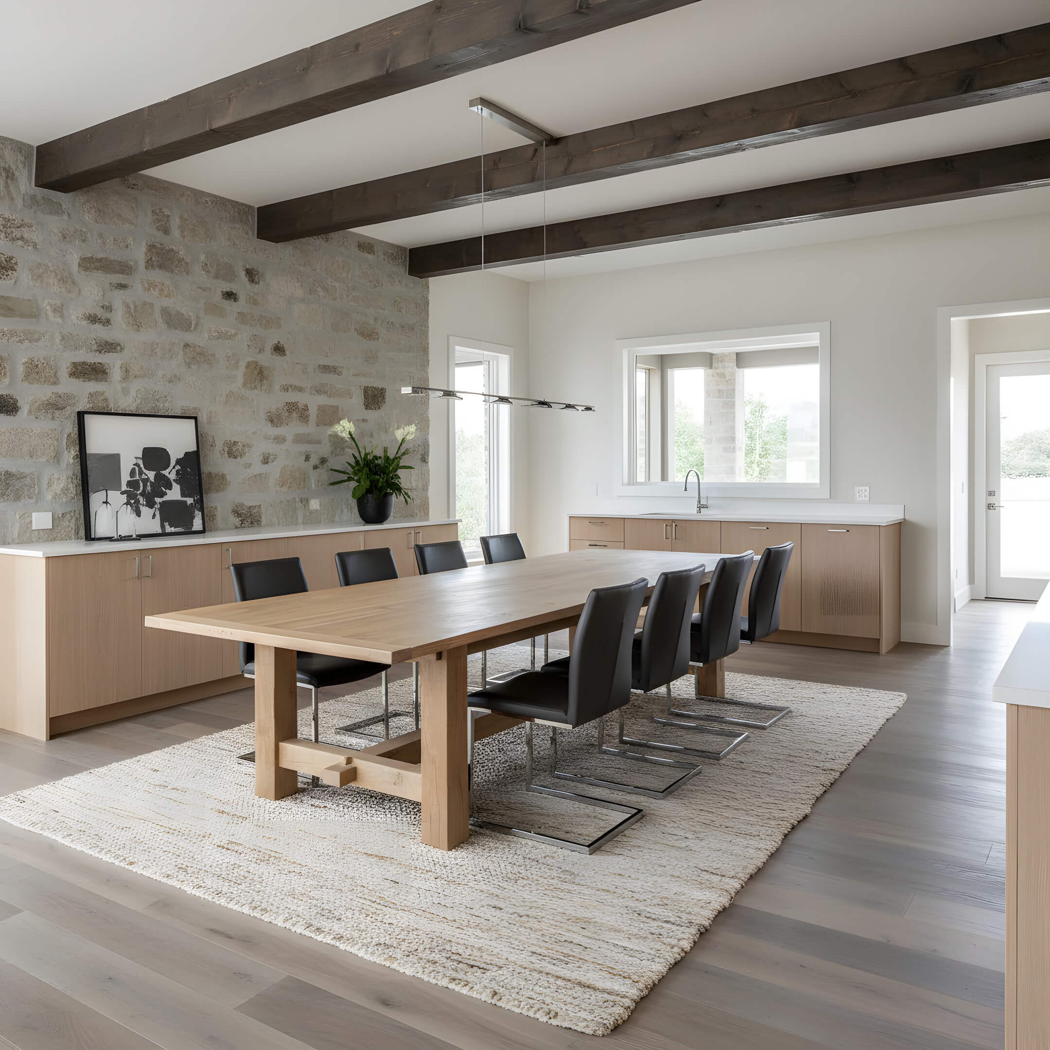 Solid French Oak Boardroom Table
