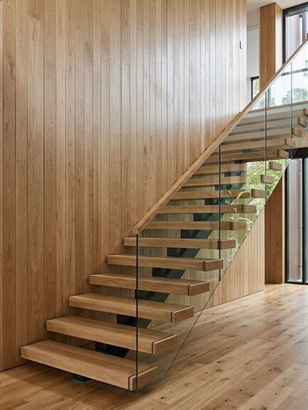 Wide-board French Oak flooring and architectural joinery