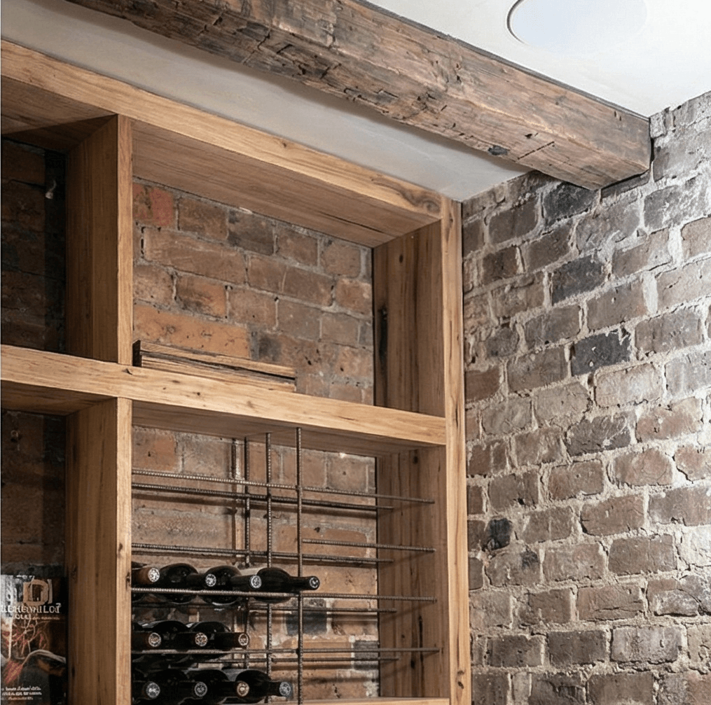 French Oak Built-In Joinery – Wine Storage & Bookcase
