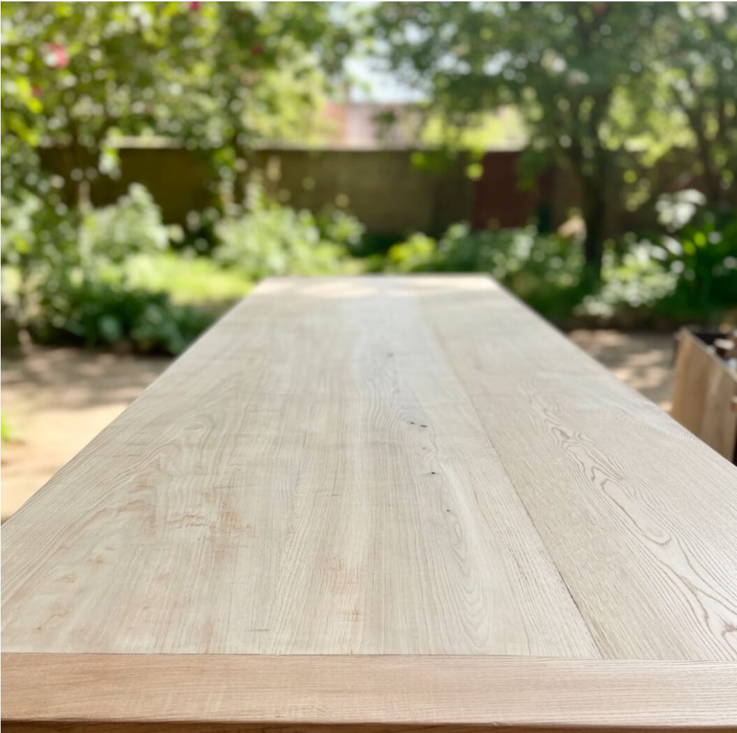 Wide solid French Oak planks used for conference table