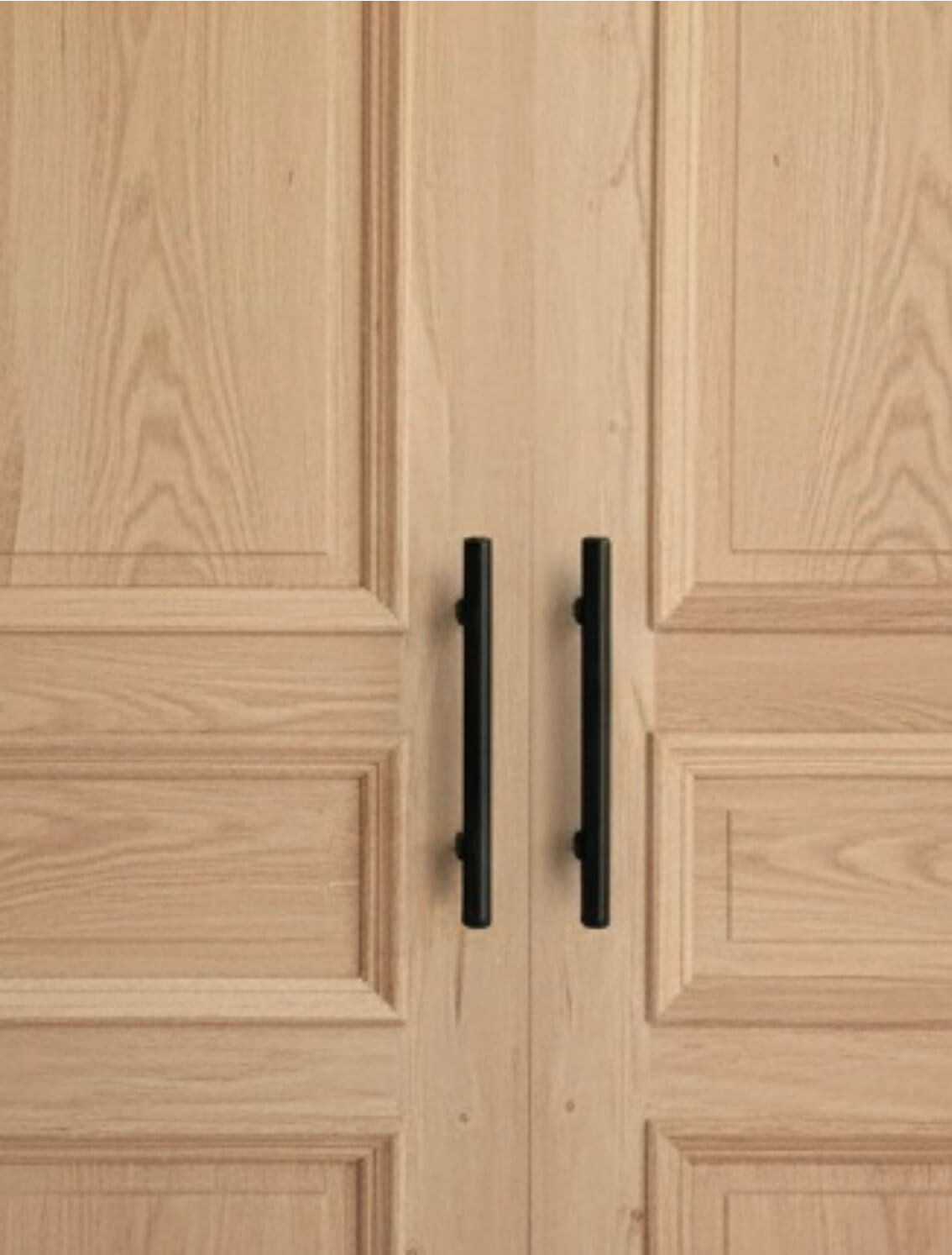 Fielded panels crafted from solid French Oak boards